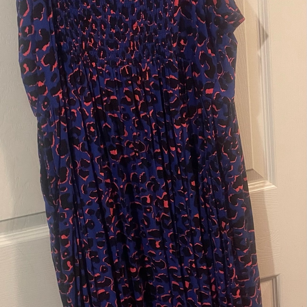 Torrid leopard print dress blue, black and pink size 2x new with tags